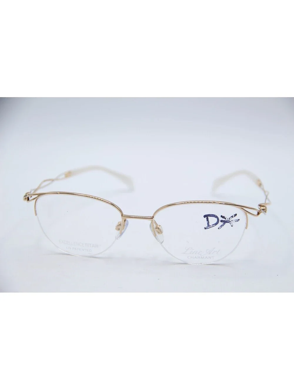 Charmant Xl 2149 Gw Gold White Authentic Eyeglasses 50-17-135